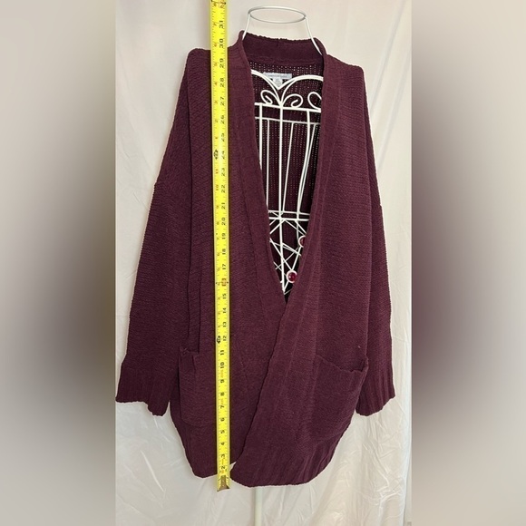 AMERICAN Eagle Sweater/Cardigan - Burgundy/Wine - Oversized - XS/S - Picture 3 of 5